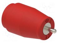 Connector: 4mm banana; socket; 25A; red; nickel plated; insulated ELECTRO-PJP