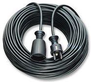 EXTENSION LEAD, SCHUKO, BLACK, 3M