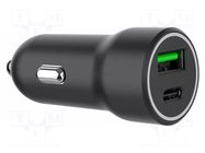 USB power supply; USB A socket,USB C socket; Sup.volt: 12÷24VDC GEMBIRD