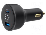 USB power supply; USB A socket,USB C socket; Sup.volt: 12÷24VDC GEMBIRD