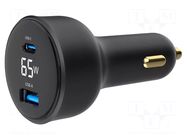 USB power supply; USB A socket,USB C socket; Sup.volt: 12÷24VDC GEMBIRD