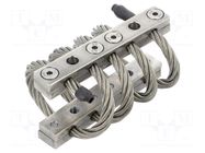 Wire rope vibration damper; stainless steel; 51mm; four loops ELESA+GANTER
