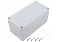 Enclosure: multipurpose; X: 80mm; Y: 160mm; Z: 75mm; ZP; light grey KRADEX