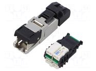 Connector: RJ45; plug; PIN: 8; Cat: 6a; unshielded; gold-plated; 8p8c TELEGÄRTNER