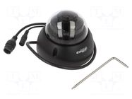 Camera: CCTV IP; Dim: Ø109.9x81mm; black; -40÷60°C; IP67; 12VDC DAHUA