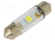 LED lamp; white; 18VDC; 18VAC; 8.9lm; No.of diodes: 1 SIGNAL-CONSTRUCT