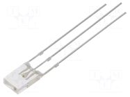LED; green,yellow; rectangular; 2x5x7mm; bicolour; 750÷1120mcd OPTOSUPPLY