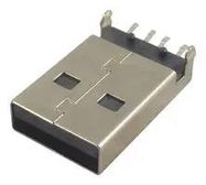 USB PLUG, 2.0 TYPE A, RIGHT ANGLE, SMD
