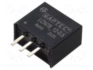 Converter: DC/DC; Uin: 15÷42VDC; Uout: 12VDC; Iout: 500mA; THT; OUT: 1 GAPTEC Electronic