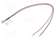 Indicator: LED; recessed; green; 2.1VDC; Ø6mm; MPR; cables; 300mm BIVAR
