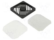 Guard; plastic; 92x92mm; screw; with EMI shielding,with filter RICHCO