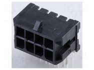 Connector: wire-board; socket; male; PIN: 8; Micro-Fit 3.0; 3mm; 2x4 MOLEX