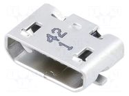 Connector: USB B micro; socket; on PCBs; SMT; PIN: 5; horizontal MOLEX