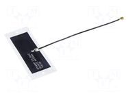 Antenna; Bluetooth,GNSS,WiFi; 3.25dBi; linear; 53x18x0.1mm; U.FL MOLEX