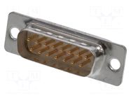 PIN: 15; male; for cable; soldering; plug; straight MOLEX