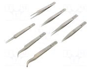 Tweezers-set; universal; 7pcs. PIERGIACOMI