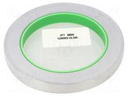Tape: shielding; W: 12mm; L: 16.5m; Thk: 0.078mm; acrylic conductive IPT