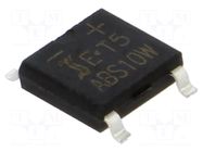 Bridge rectifier: single-phase; 1.6kV; If: 1A; Ifsm: 25A; ABS; SMT DIOTEC SEMICONDUCTOR
