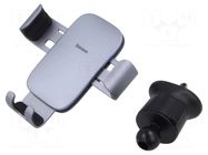 Car holder; dark grey; air vent BASEUS