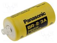 Battery: lithium; 2/3A,2/3R23; 3V; 1200mAh; non-rechargeable PANASONIC