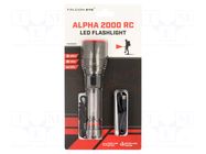 Torch: LED; IPX4; 450lm,2000lm; 6h; FALCON EYE®; L: 173mm; Ø: 46mm MACTRONIC