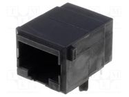 RJ45; socket; PIN: 8; Cat: 5e; low profile; Layout: 8p8c; on PCBs; THT TE Connectivity