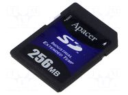 Memory card; SD,SLC; 256MB; industrial; R: 23MB/s; W: 17MB/s APACER