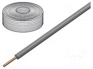 Wire; H07V-U; 2.5mm2; wire; Cu; PVC; grey; 450V,750V; CPR: Eca ELTRIM