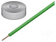 Wire; H07V-U; 2.5mm2; wire; Cu; PVC; green; 450V,750V; CPR: Eca ELTRIM