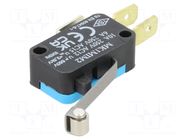 Microswitch SNAP ACTION; 6A/250VAC; with lever (with roller) EMAS