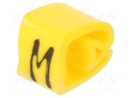 Markers; Marking: M; 2.5÷5mm; PVC; yellow; -30÷80°C; leaded; CLI C WEIDMÜLLER