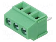 Connector: PCB terminal block; terminal; 10A; 300V; PIN: 3; on PCBs AMPHENOL ANYTEK