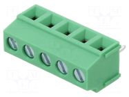 Connector: PCB terminal block; terminal; 10A; 300V; PIN: 5; on PCBs AMPHENOL ANYTEK