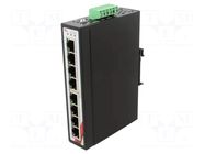 Switch Ethernet; unmanaged; Number of ports: 8; 12÷48VDC; RJ45 Comparta