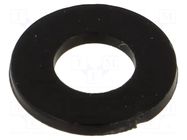Washer; round; D=10mm; h=0.8mm; polyamide; black ESSENTRA