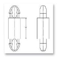 PCB SPACER SUPPORT, NYLON 6.6, 6MM, PK25