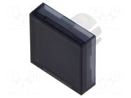 Actuator lens; 22mm; 61; black,transparent; plastic; Dim: 18x18mm EAO