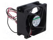 Fan: DC; axial; 24VDC; 60x60x25mm; 45.63m3/h; 27dBA; Vapo; 5200rpm SUNON