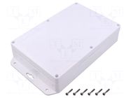 Enclosure: multipurpose; X: 140mm; Y: 210mm; Z: 45mm; ZP; ASA; white KRADEX