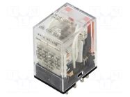 Relay: electromagnetic; 4PDT; Ucoil: 24VDC; Icontacts max: 6A; MY4 OMRON