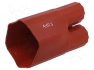 Cable breakout; 110/55mm; red; Diam.after shrinking: 45/21mm; AKR RADPOL