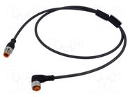 Cable: for sensors/automation; PIN: 4; 1m; plug; 30VDC; 4A; RST; IP67 LUMBERG AUTOMATION