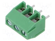 Connector: PCB terminal block; terminal; T5; 10A; PIN: 3; angled AMPHENOL ANYTEK