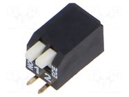 Switch: DIP-SWITCH; Poles number: 2; OFF-ON; 0.025A/24VDC; Pos: 2/2 ECE