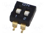 Switch: DIP-SWITCH; Poles number: 2; OFF-ON; 0.025A/24VDC; Pos: 2 Same Sky