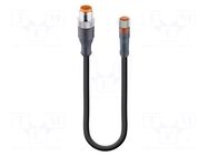 Cable: for sensors/automation; M12,M8; PIN: 3; 3m; plug; 60VDC; 4A LUMBERG AUTOMATION