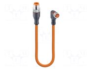 Cable: for sensors/automation; M12,M8; PIN: 3; 2m; plug; 30VDC; 4A LUMBERG AUTOMATION