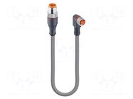 Cable: for sensors/automation; M12,M8; PIN: 4; 2m; plug; 60VDC; 4A LUMBERG AUTOMATION