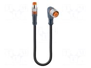 Cable: for sensors/automation; M12,M8; PIN: 4; 2m; plug; 30VDC; 4A LUMBERG AUTOMATION