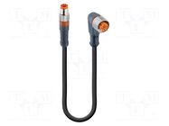 Cable: for sensors/automation; M12,M8; PIN: 3,4; 2m; plug; 30VDC; 4A LUMBERG AUTOMATION